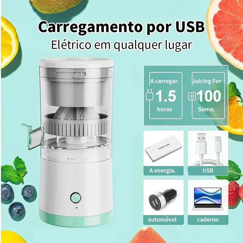 Espremedor de laranja elétrico Juicer Máquina de suco de frutas Carregamento USB