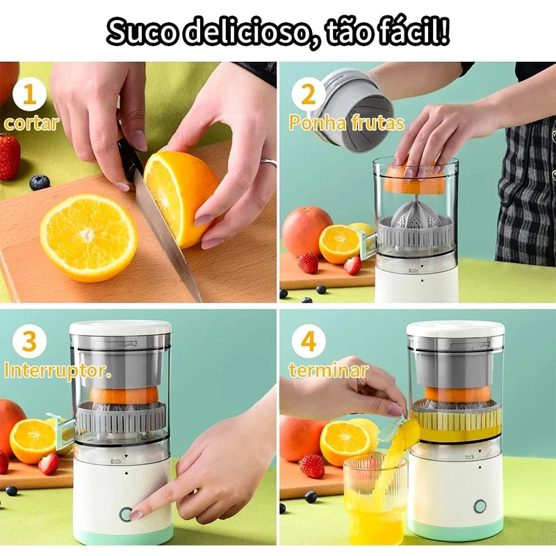 Espremedor de laranja elétrico Juicer Máquina de suco de frutas Carregamento USB